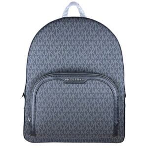Michael Kors Jaycee Large Backpack Logo MK Black Zip Pocket MSRP 558 New